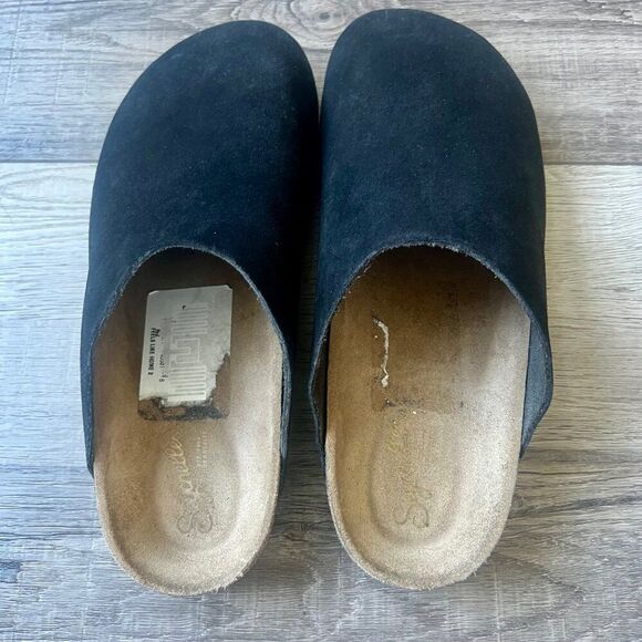 Seychelles Feel Like Home Clogs Black Suede Slip On Shoes Hippy Comfy Boho - Picture 4 of 9